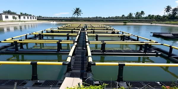 HDPE aquaculture cage tube is used in factory circulating aquaculture